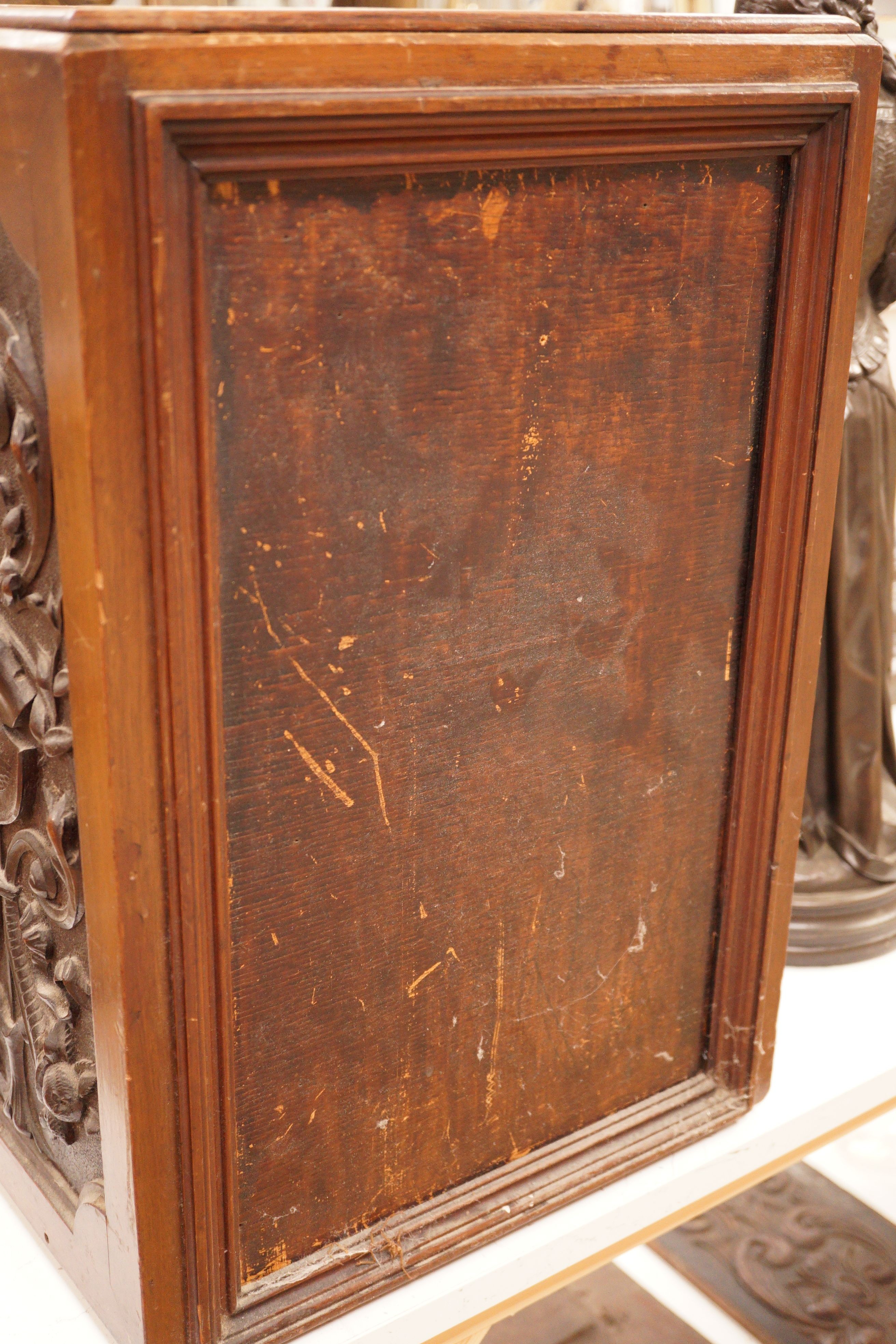 A Continental collector's miniature bank of drawers, 54cm tall